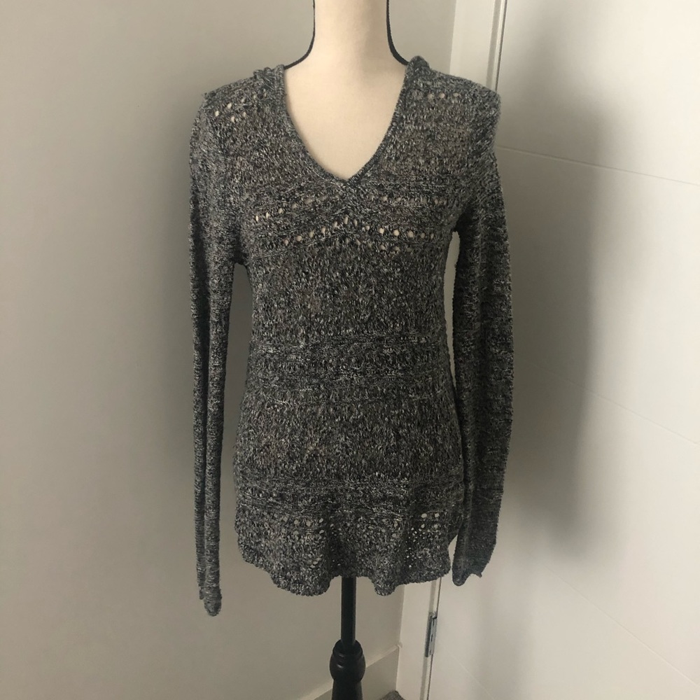 Black hooded sweater
